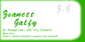 zsanett galfy business card